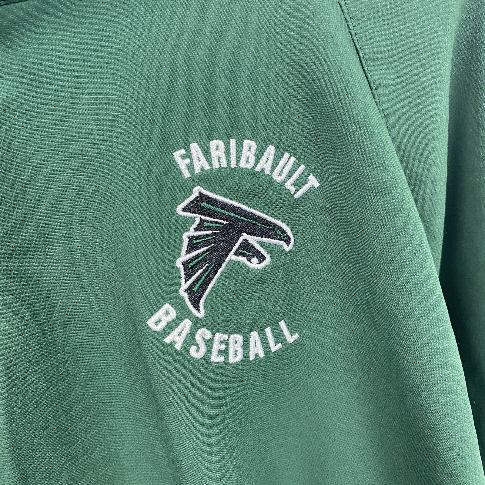 NIKE　ナイキ　プルオーバージャケット　ハーフジップ　ワンポイント　緑　グリーン