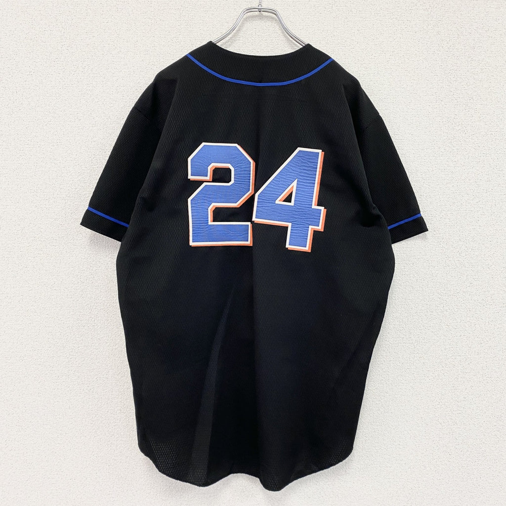 DESCENTE　デサント　半袖ベースボールTシャツ　ゲームシャツ　黒　ブラック　Oサイズ