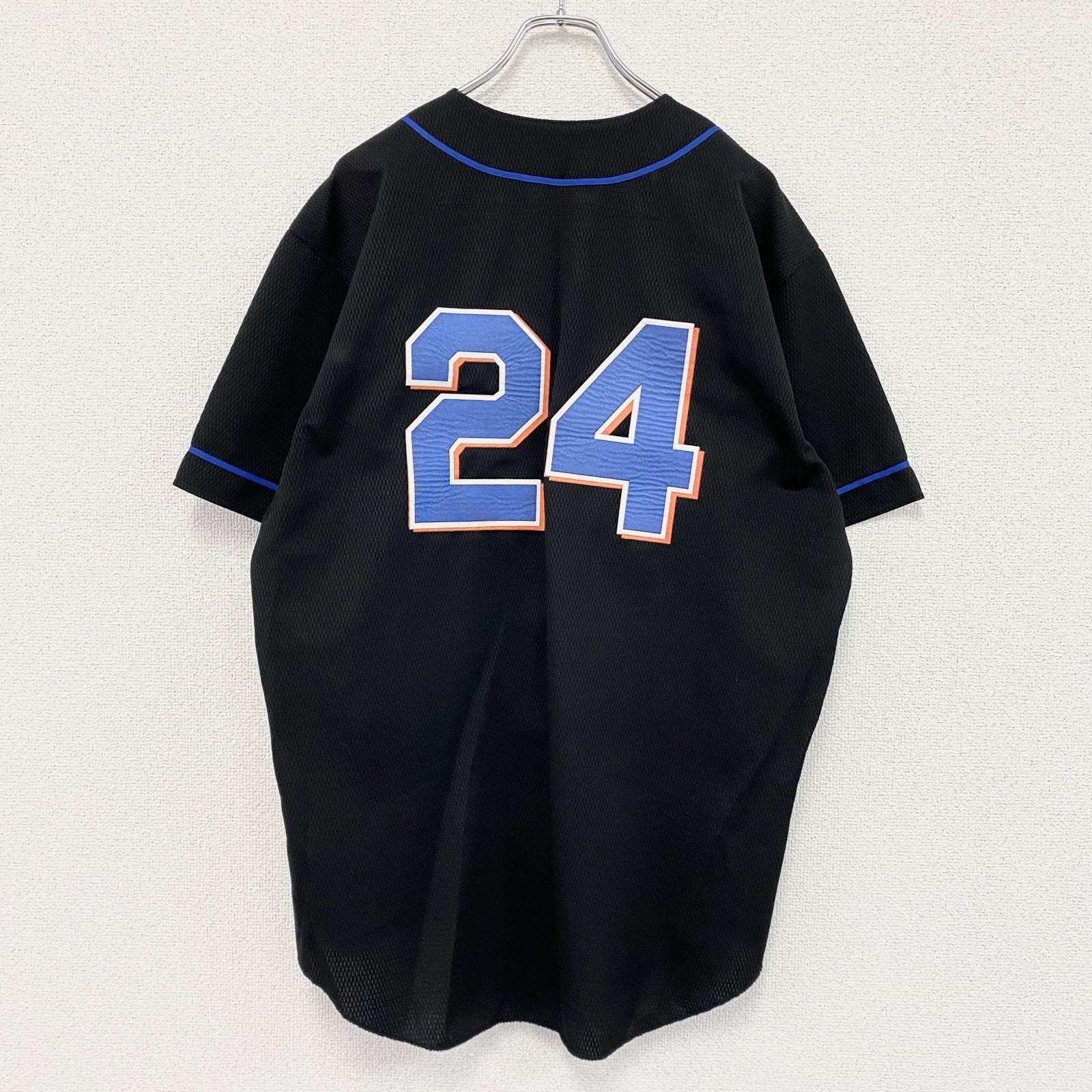 DESCENTE　デサント　半袖ベースボールTシャツ　ゲームシャツ　黒　ブラック　Oサイズ