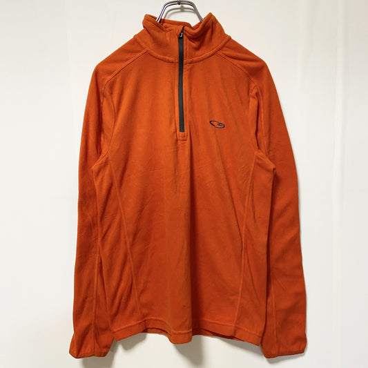 古着 used　C9 by Champion チャンピオン　長袖ハーフジップフリースジャケット　オレンジ　ロゴ刺　Sサイズ