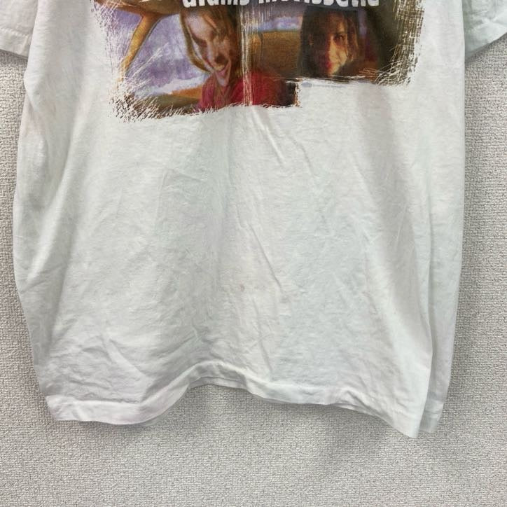 90s　Hanes　ヘインズ　アラニスモリセット　半袖Tシャツ　ヴィンテージ　白　ホワイト　Lサイズ