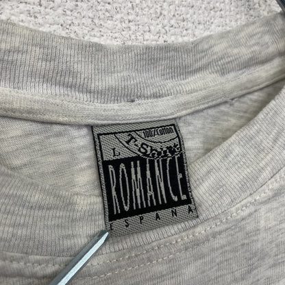 ～00s　ROMANCE　半袖プリントTシャツ　ユーロヴィンテージ　灰色　霜降りグレー　Lサイズ