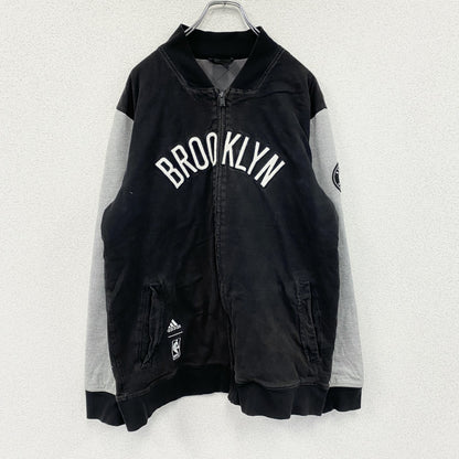adidas　アディダス　NBA　BROOKLYN　ブルックリンネッツ　スタジャン/スタジアムジャケット　黒　ブラック