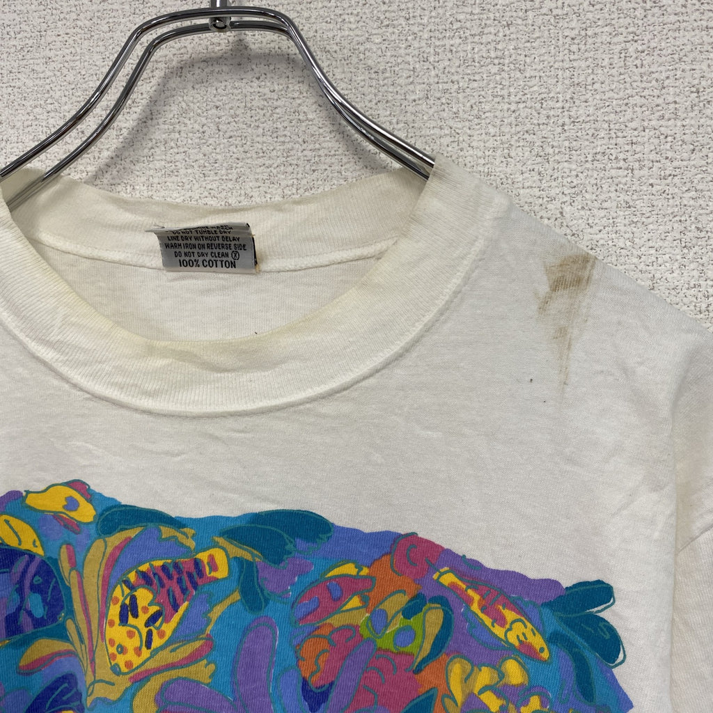 Ken Done　ケーンドーン　半袖プリントTシャツ　白　ホワイト　Sサイズ