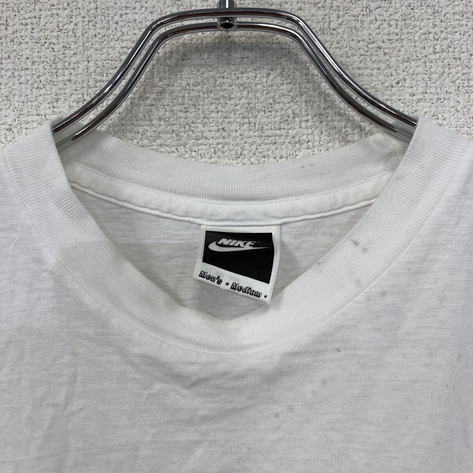 NIKE　ナイキ　半袖プリントTシャツ　シングルステッチ　白　ホワイト　Mサイズ　