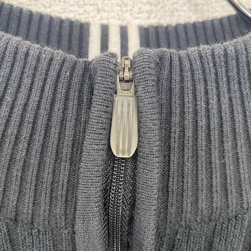 00s　adidas　アディダス　コットンニットセーター　ヴィンテージ　ハーフジップ　黒　ブラック　Lサイズ