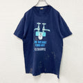 ～90s　SCREEN STARS　半袖プリントTシャツ　FLEXACRYL　ヴィンテージ　紺　ネイビー　Lサイズ　