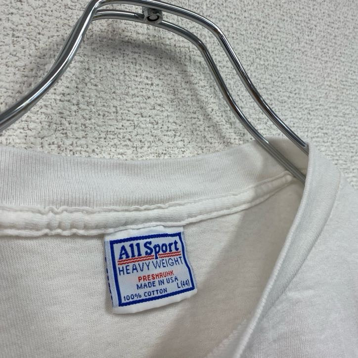 90s　All Sport　オールスポーツ　長袖プリントTシャツ　ヴィンテージ　白　ホワイト　Lサイズ