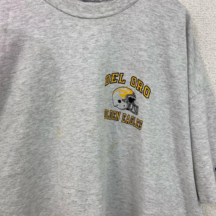 90s　champion　チャンピオン　Tシャツ　ヴィンテージ　シングルステッチ　グレー　2XLサイズ