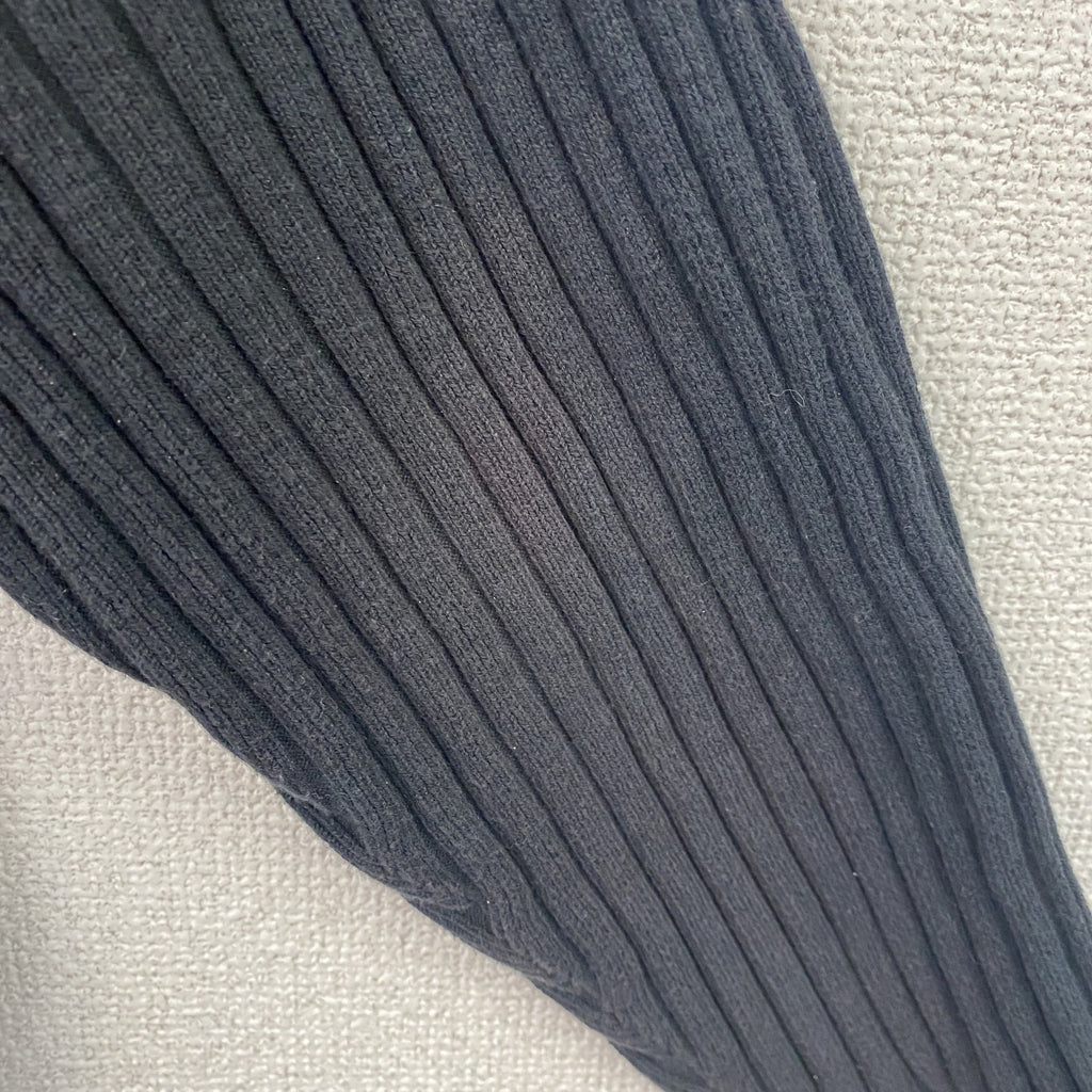 00s　adidas　アディダス　コットンニットセーター　ヴィンテージ　ハーフジップ　黒　ブラック　Lサイズ