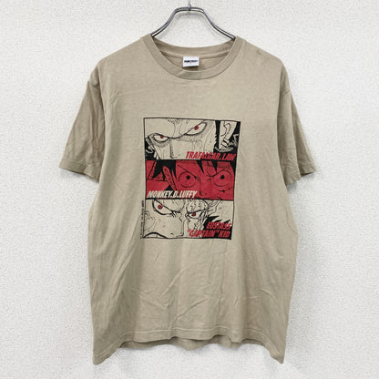 ONE PIECE　ワンピース　半袖プリントTシャツ　茶色　ブラウン　Lサイズ