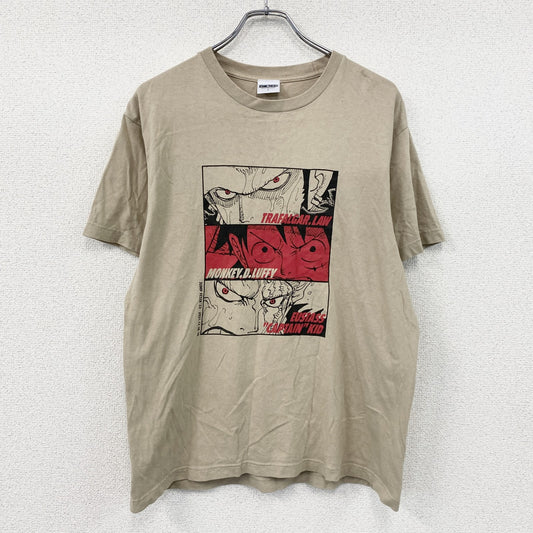 ONE PIECE　ワンピース　半袖プリントTシャツ　茶色　ブラウン　Lサイズ