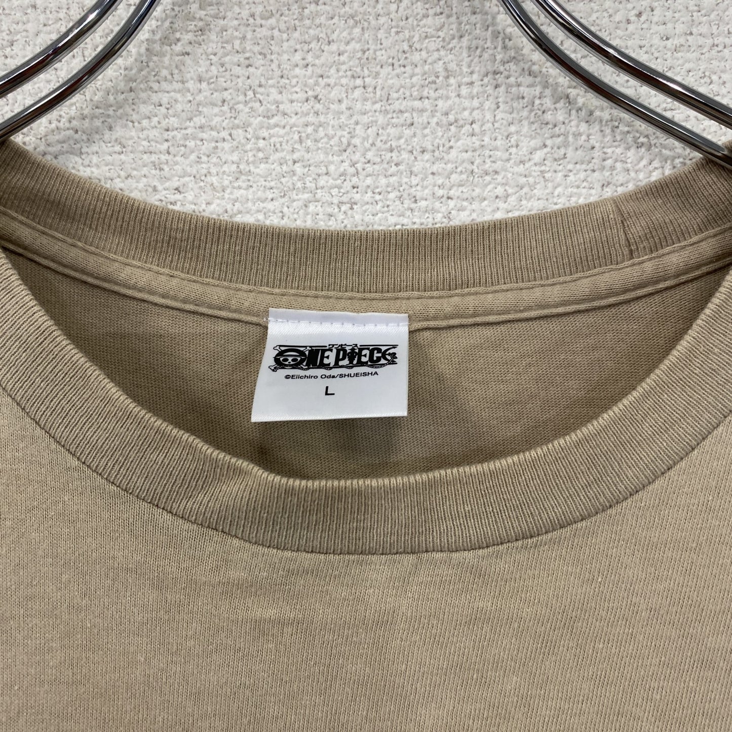 ONE PIECE　ワンピース　半袖プリントTシャツ　茶色　ブラウン　Lサイズ