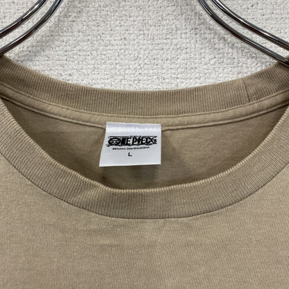 ONE PIECE　ワンピース　半袖プリントTシャツ　茶色　ブラウン　Lサイズ