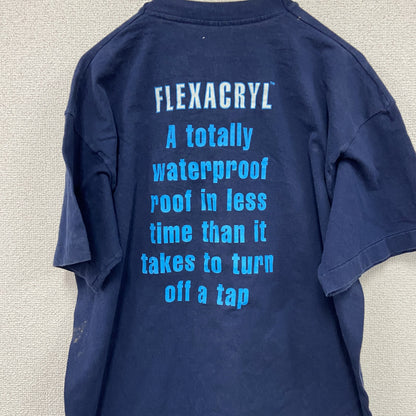 ～90s　SCREEN STARS　半袖プリントTシャツ　FLEXACRYL　ヴィンテージ　紺　ネイビー　Lサイズ　