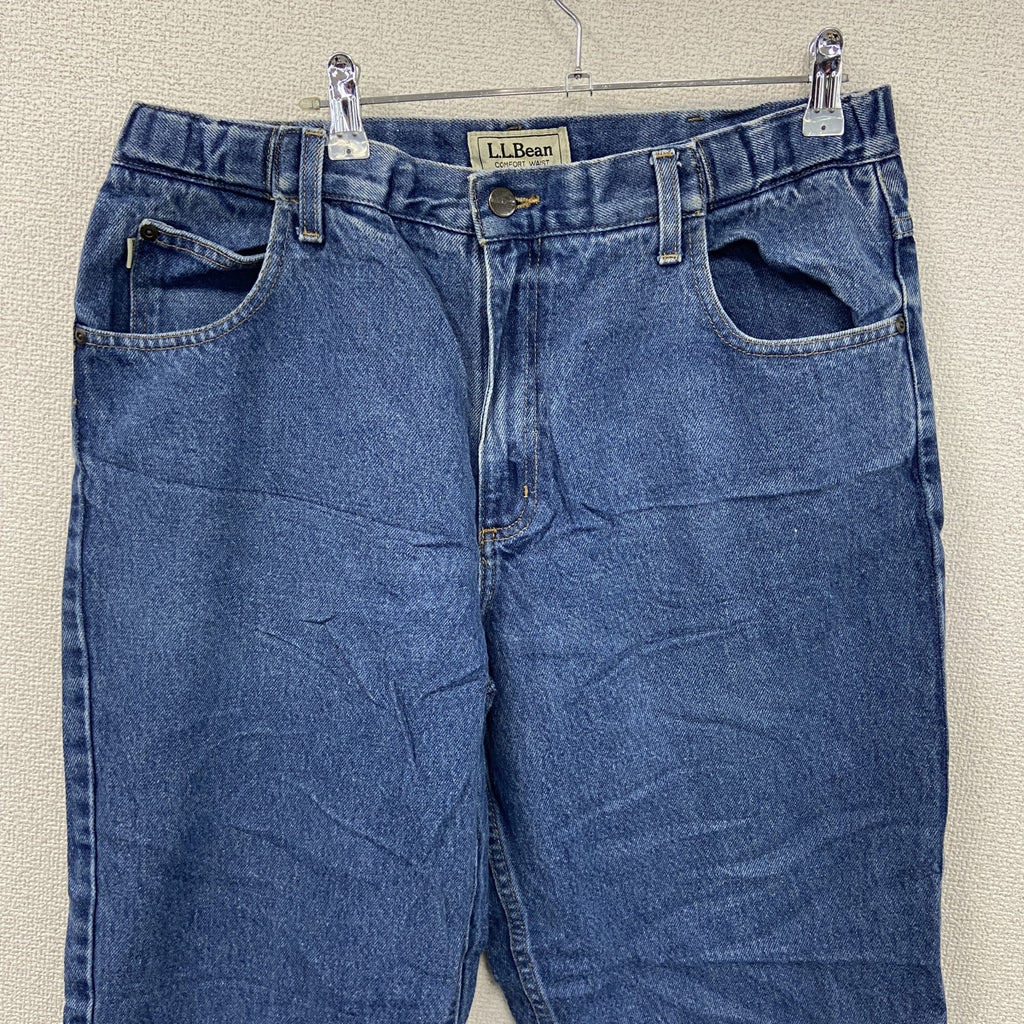 L.L.Bean　エルエルビーン　デニムパンツ/ジーンズ　ジップフライ　革パッチ　インディゴ　W34サイズ