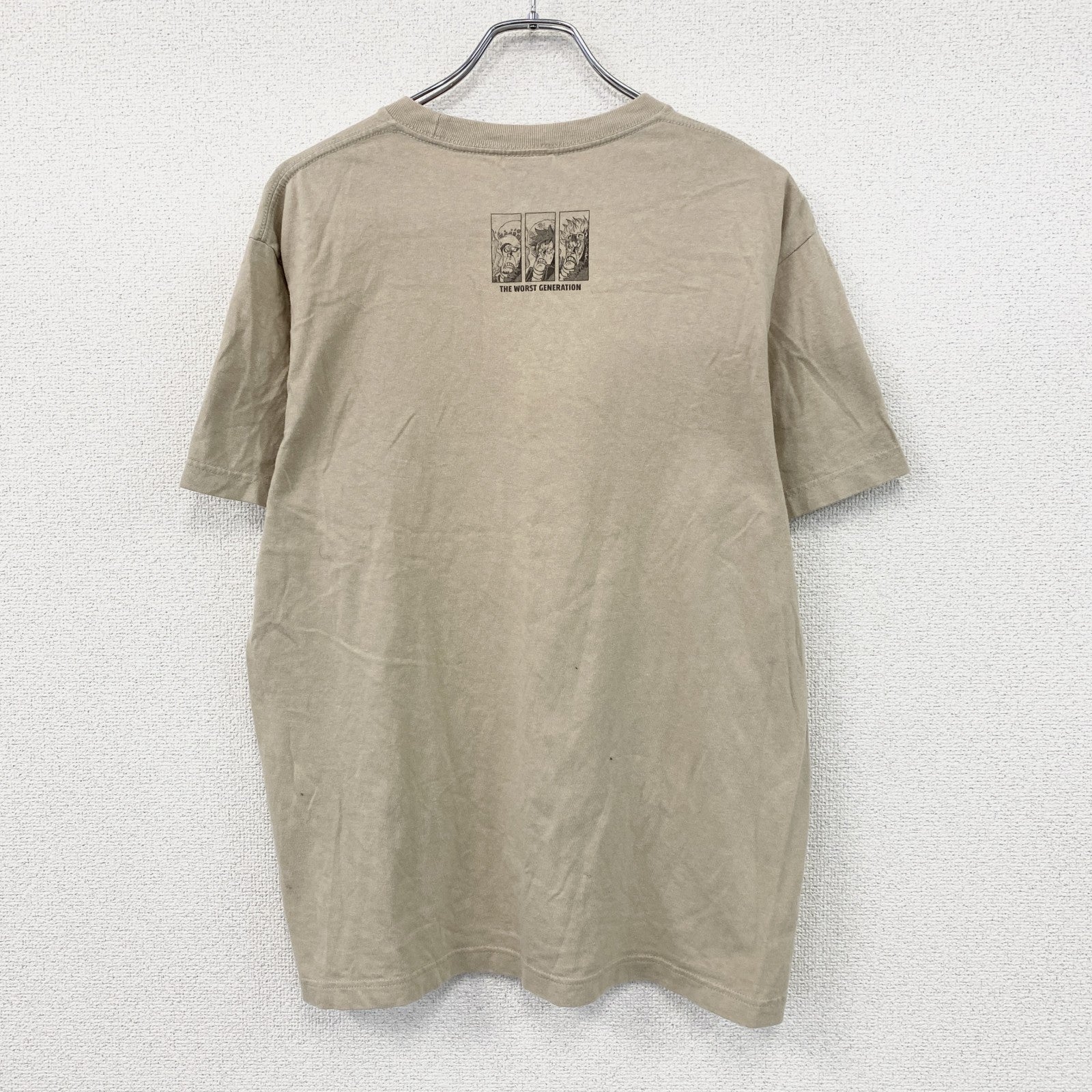 ONE PIECE　ワンピース　半袖プリントTシャツ　茶色　ブラウン　Lサイズ