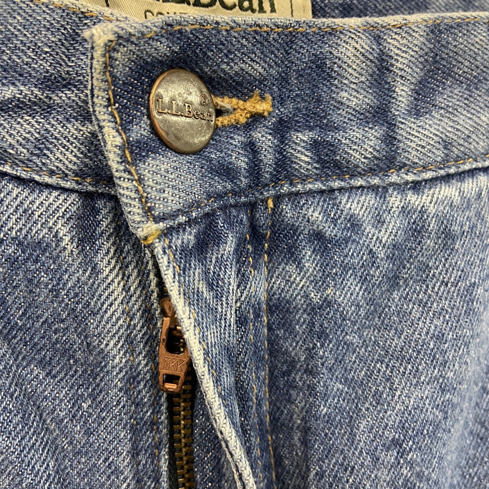 L.L.Bean　エルエルビーン　デニムパンツ/ジーンズ　ジップフライ　革パッチ　インディゴ　W34サイズ