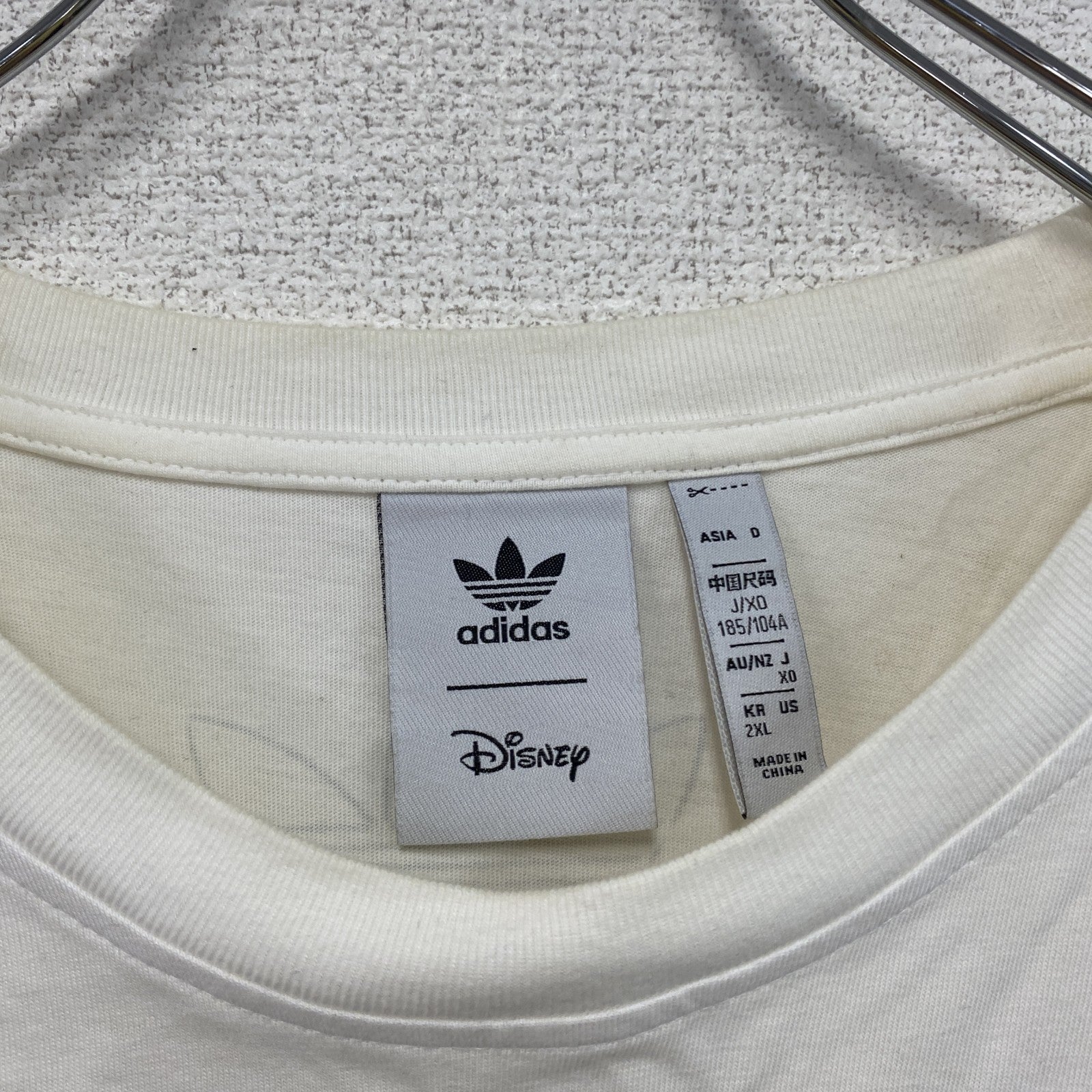 adidas　アディダス　Disney　ディズニー　グーフィー　半袖プリントTシャツ　白　ホワイト　XOサイズ　