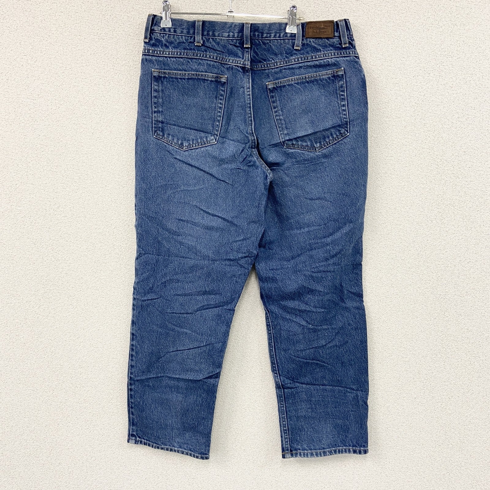 L.L.Bean　エルエルビーン　デニムパンツ/ジーンズ　ジップフライ　革パッチ　インディゴ　W34サイズ