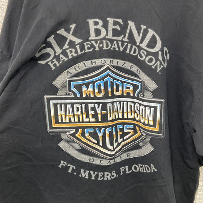 HARLEY DAVIDSON　ハーレーダビッドソン　半袖プリントTシャツ　スカル　黒　ブラック