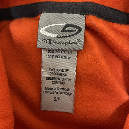 古着 used　C9 by Champion チャンピオン　長袖ハーフジップフリースジャケット　オレンジ　ロゴ刺　Sサイズ