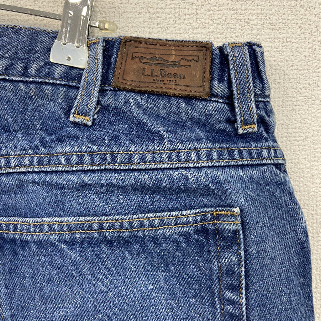 L.L.Bean　エルエルビーン　デニムパンツ/ジーンズ　ジップフライ　革パッチ　インディゴ　W34サイズ