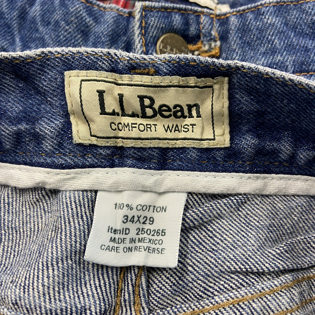L.L.Bean　エルエルビーン　デニムパンツ/ジーンズ　ジップフライ　革パッチ　インディゴ　W34サイズ