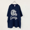 ～90s　LOGO7　NFL　半袖プリントTシャツ　ヴィンテージ　シングルステッチ　紺　ネイビー　2XLサイズ