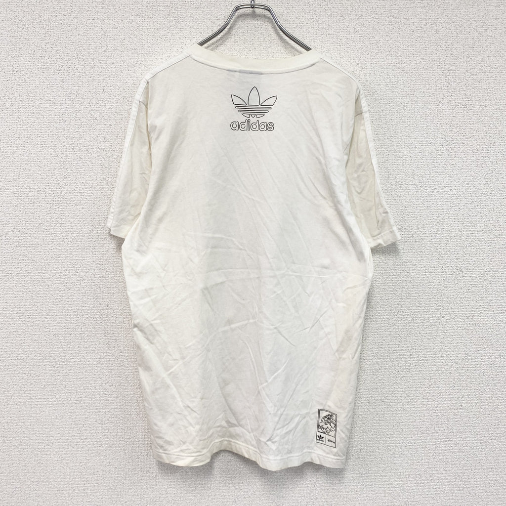 adidas　アディダス　Disney　ディズニー　グーフィー　半袖プリントTシャツ　白　ホワイト　XOサイズ　