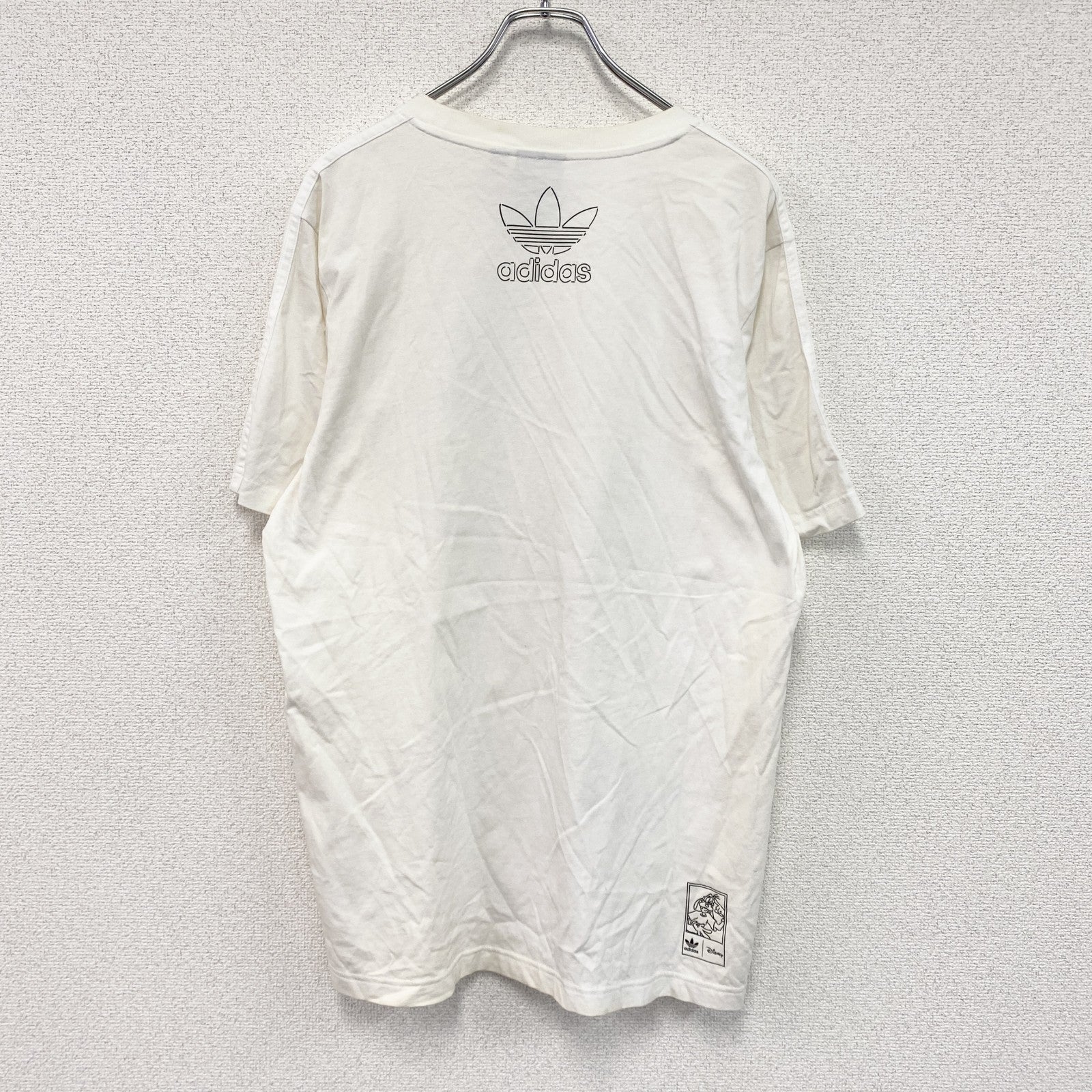 adidas　アディダス　Disney　ディズニー　グーフィー　半袖プリントTシャツ　白　ホワイト　XOサイズ　