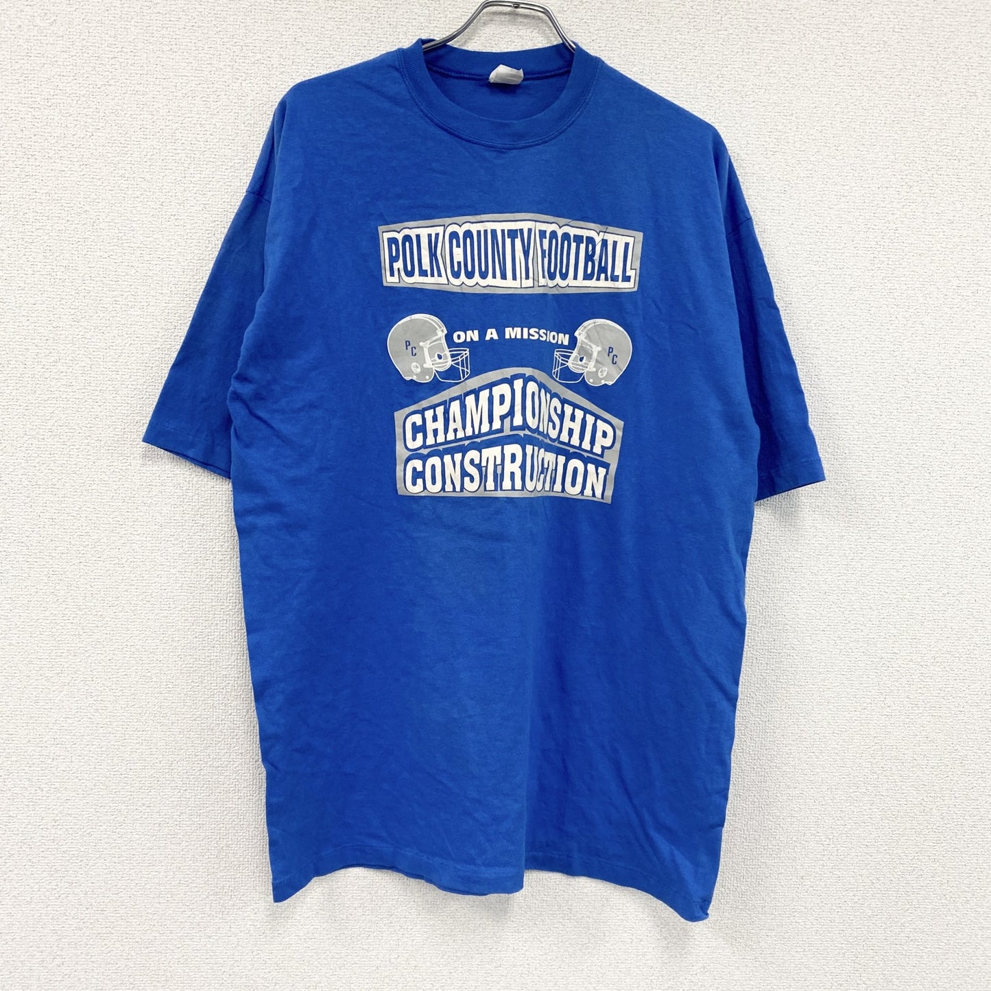 90s　PRO EDGE　半袖プリントTシャツ　ヴィンテージ　シングルステッチ　青　ブルー　XXLサイズ