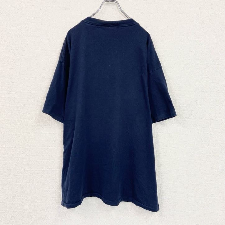 ～90s　LOGO7　NFL　半袖プリントTシャツ　ヴィンテージ　シングルステッチ　紺　ネイビー　2XLサイズ