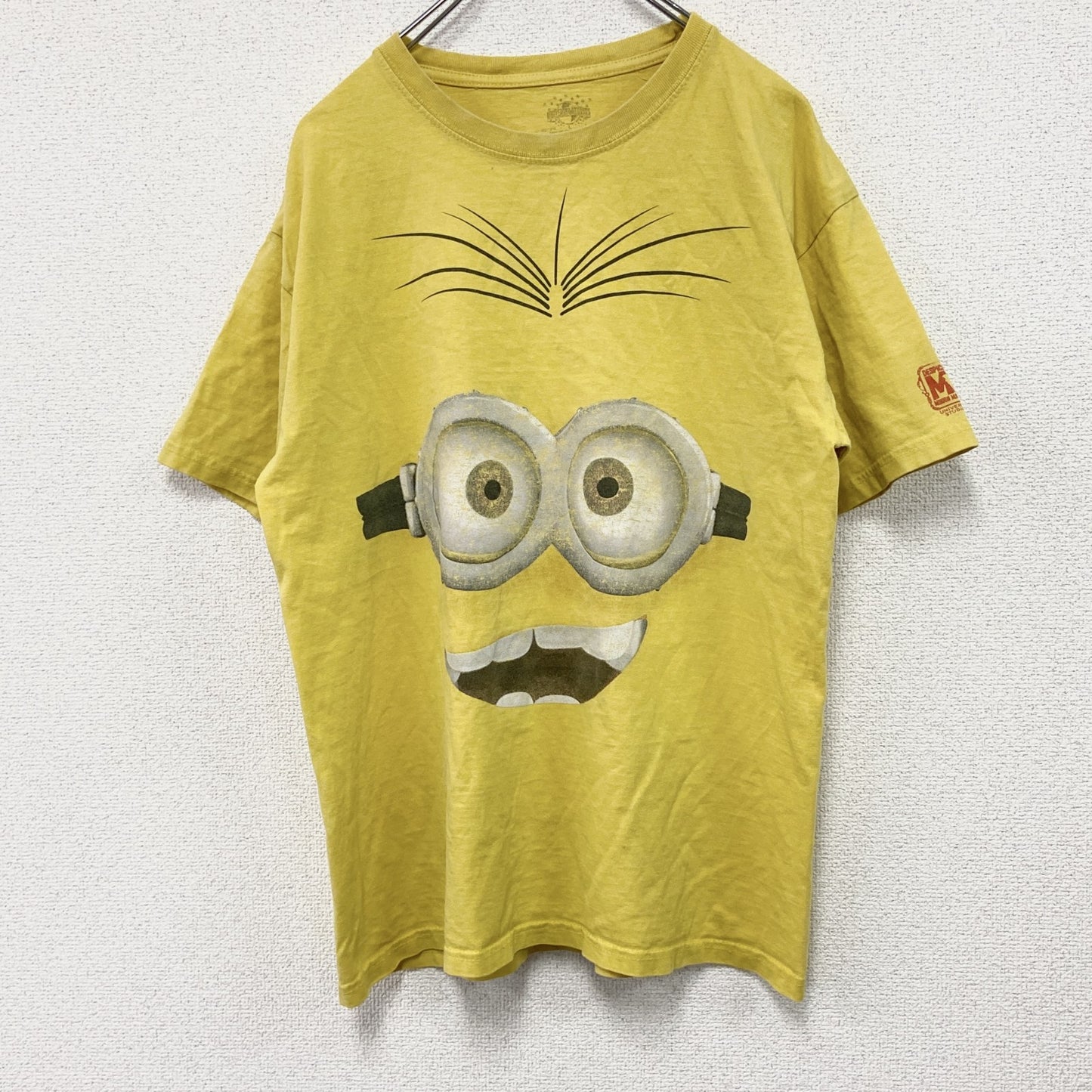 Minions　ミニオンズ　怪盗グルー　半袖Tシャツ　ムービーT　キャラクターT　黄色　イエロー　Lサイズ