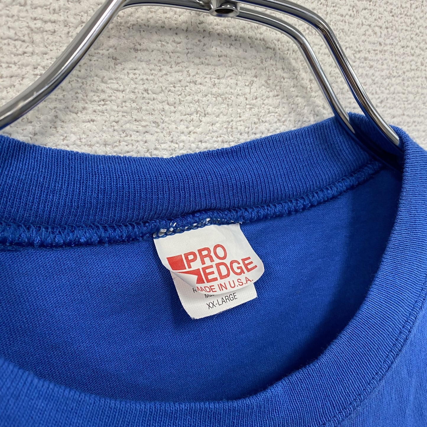90s　PRO EDGE　半袖プリントTシャツ　ヴィンテージ　シングルステッチ　青　ブルー　XXLサイズ
