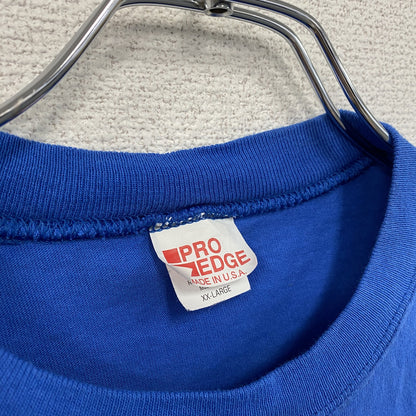 90s　PRO EDGE　半袖プリントTシャツ　ヴィンテージ　シングルステッチ　青　ブルー　XXLサイズ