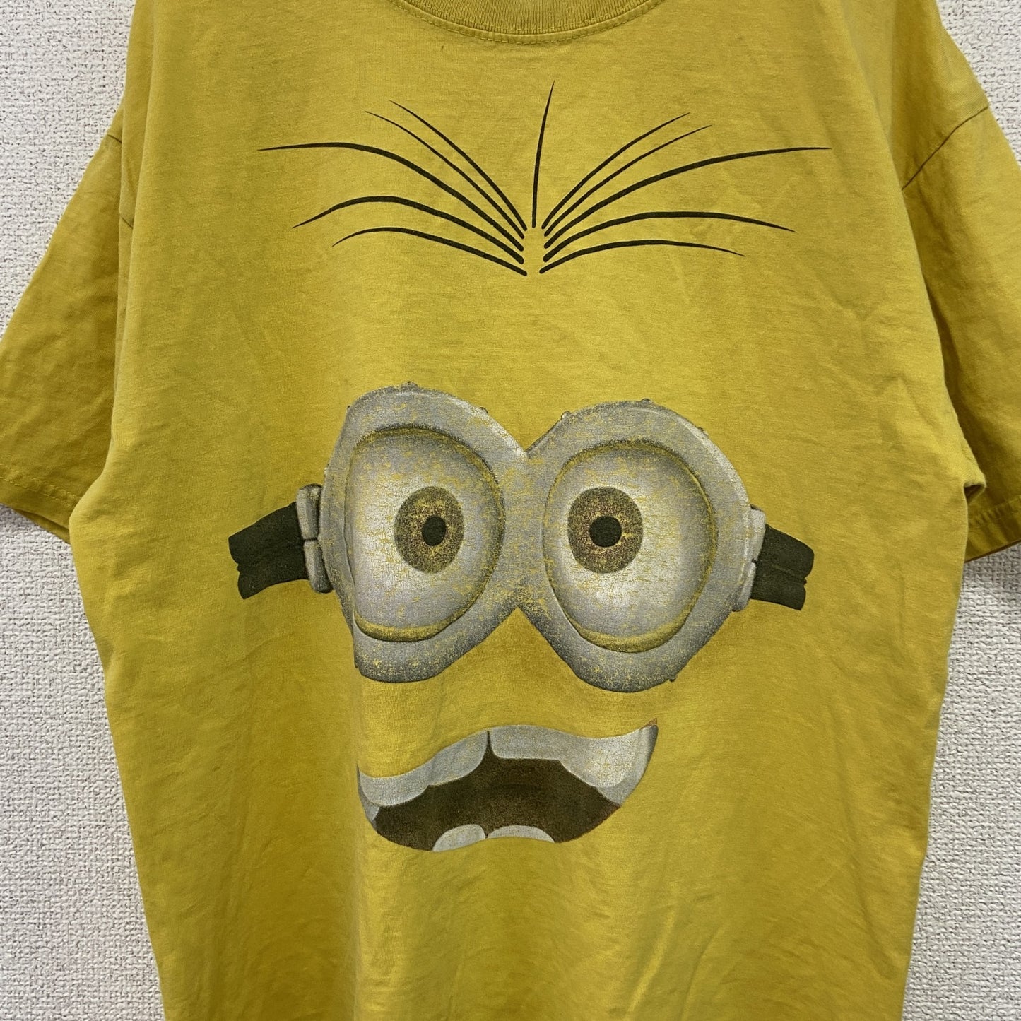 Minions　ミニオンズ　怪盗グルー　半袖Tシャツ　ムービーT　キャラクターT　黄色　イエロー　Lサイズ