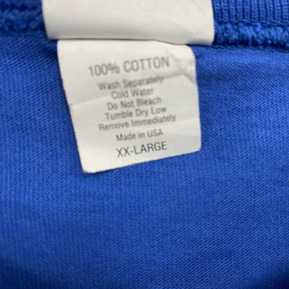 90s　PRO EDGE　半袖プリントTシャツ　ヴィンテージ　シングルステッチ　青　ブルー　XXLサイズ