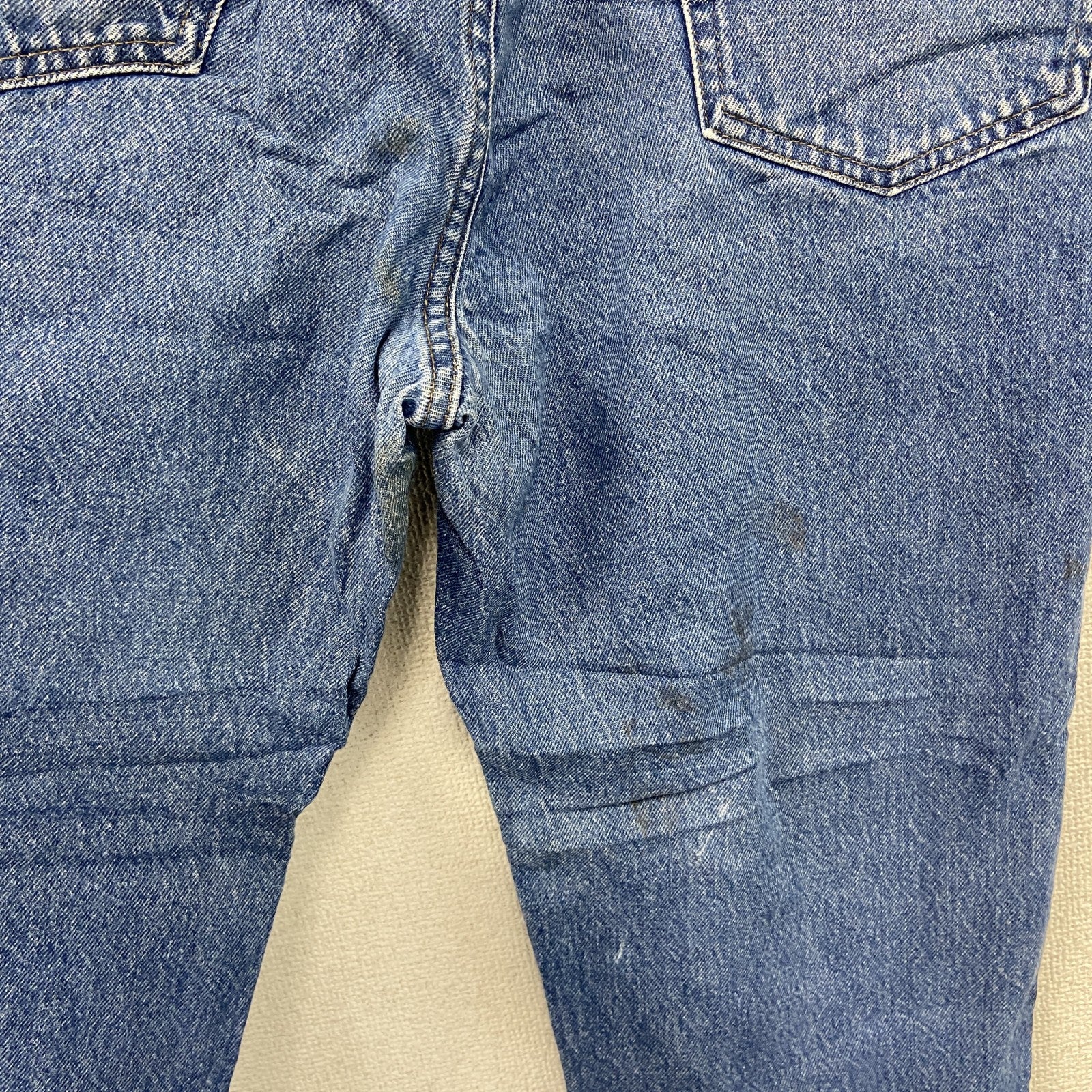 ～00s　L.L.Bean　エルエルビーン　デニムパンツ/ジーンズ　ジップフライ　革パッチ　ヴィンテージ　インディゴ　W34サイズ