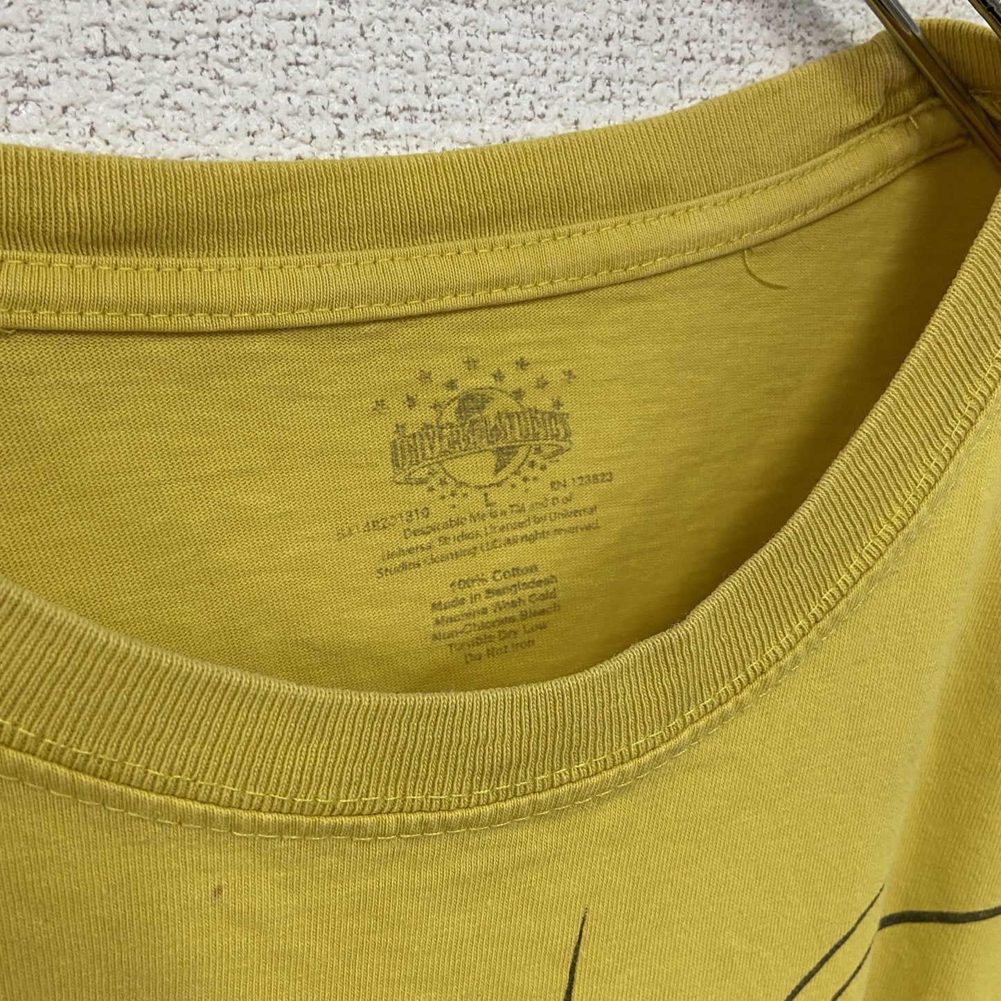 Minions　ミニオンズ　怪盗グルー　半袖Tシャツ　ムービーT　キャラクターT　黄色　イエロー　Lサイズ