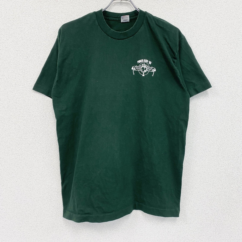90s　FRUIT OF THE LOOM　半袖プリントTシャツ　ヴィンテージ　緑　グリーン　Lサイズ