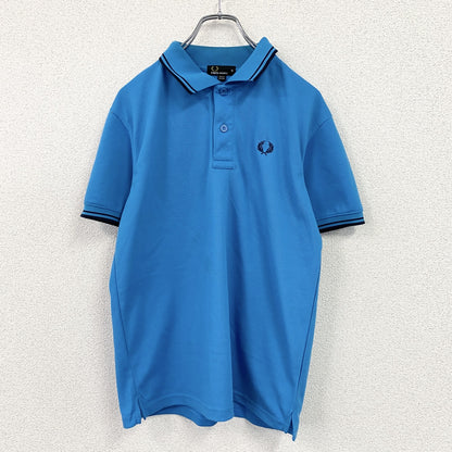 FRED PERRY　フレッドペリー　半袖ポロシャツ　青　ブルー　Mサイズ