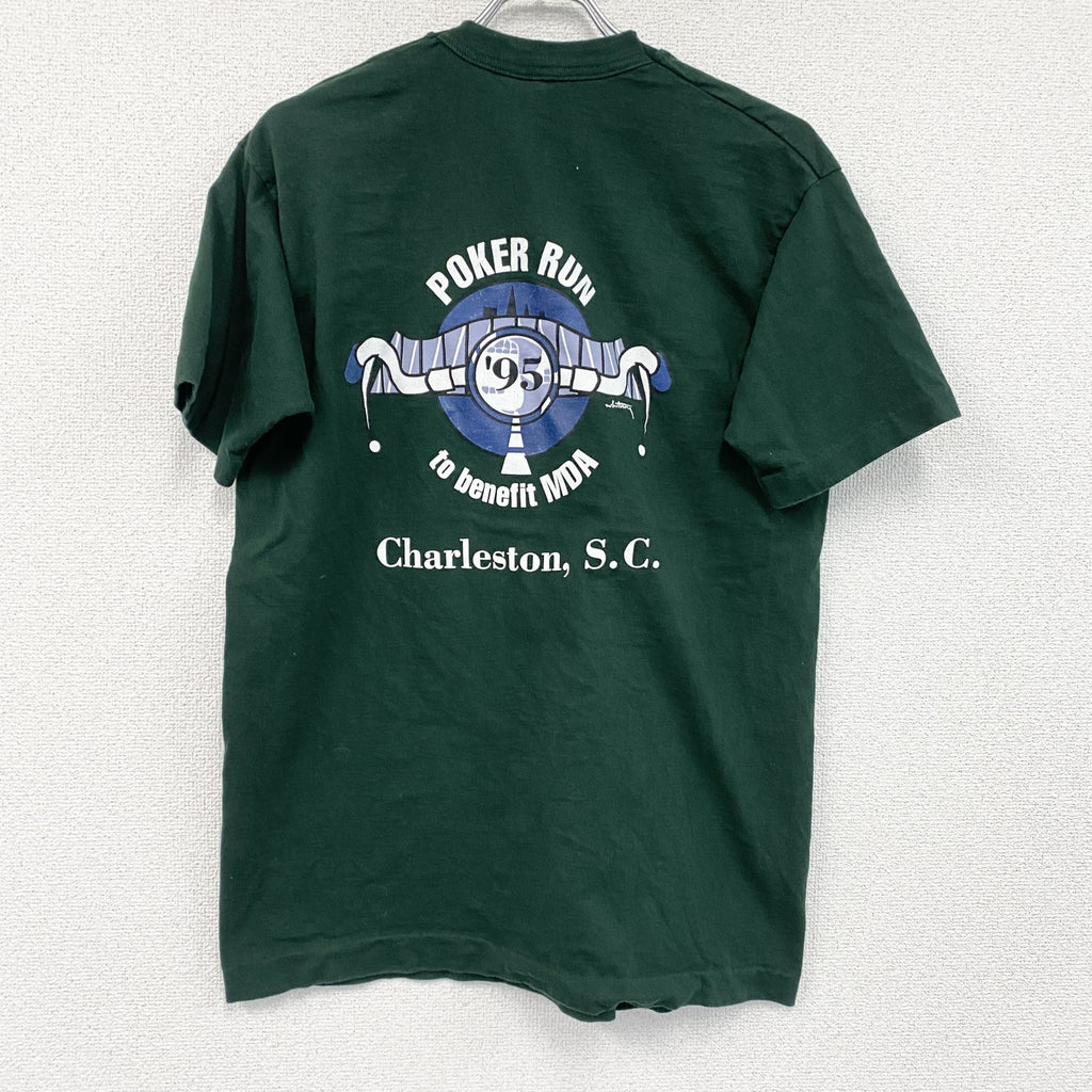 90s　FRUIT OF THE LOOM　半袖プリントTシャツ　ヴィンテージ　緑　グリーン　Lサイズ
