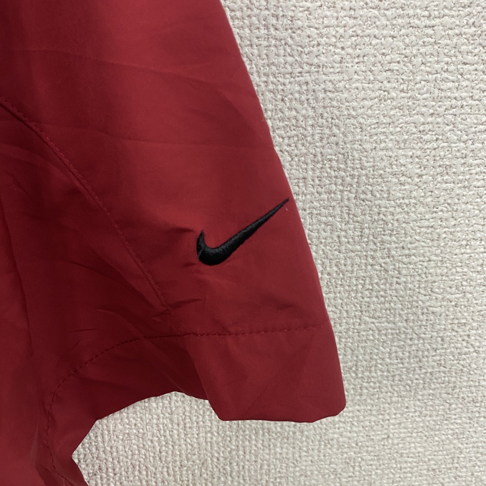 NIKE GOLF　ナイキゴルフ　ハーフジップ半袖Tシャツ　無地　赤　レッド　Lサイズ