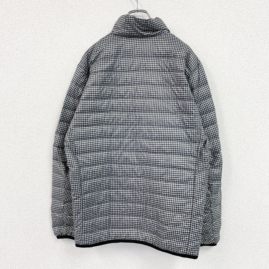UNIQLO　ユニクロ　ウルトラライトダウンジャケット　ダウン90%　千鳥格子　黒　ブラック　Lサイズ
