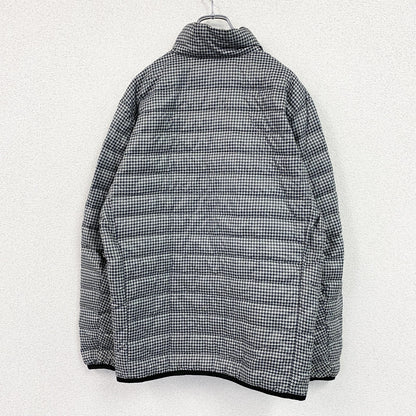 UNIQLO　ユニクロ　ウルトラライトダウンジャケット　ダウン90%　千鳥格子　黒　ブラック　Lサイズ