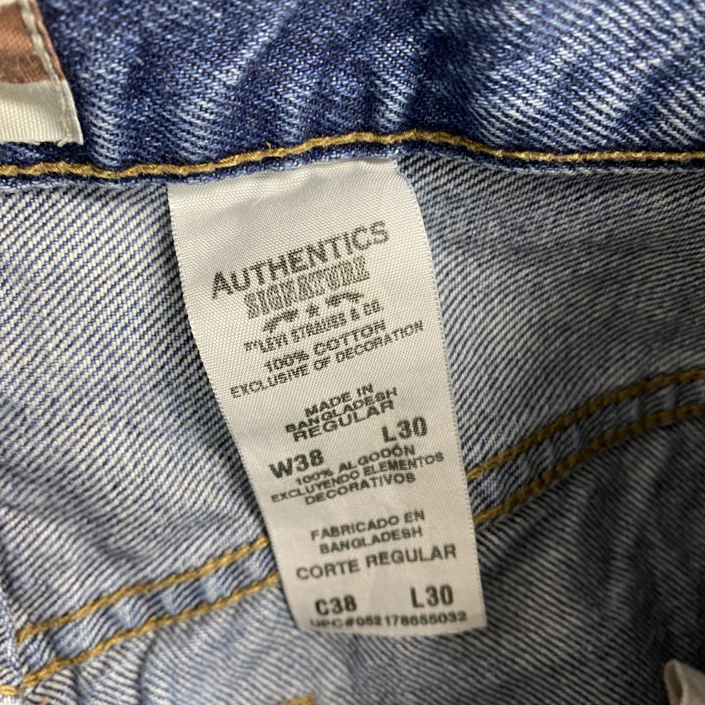 Levi’s　リーバイス　SIDNATURE　デニムパンツ/ジーンズ　縦落ち　インディゴ　W38サイズ