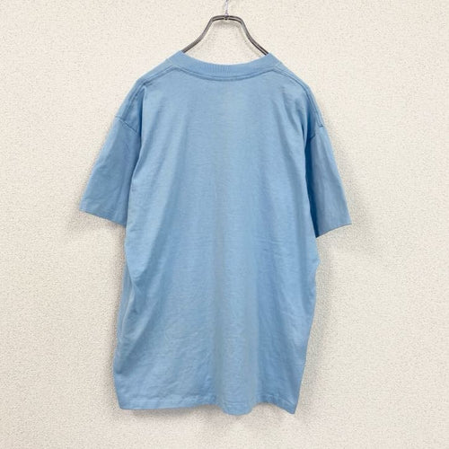 90s　ONEITA　オニータ　半袖プリントTシャツ　シングルステッチ　水色　ライトブルー　XLサイズ