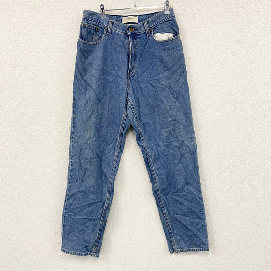 ～00s　L.L.Bean　エルエルビーン　デニムパンツ/ジーンズ　ジップフライ　革パッチ　ヴィンテージ　インディゴ　12サイズ