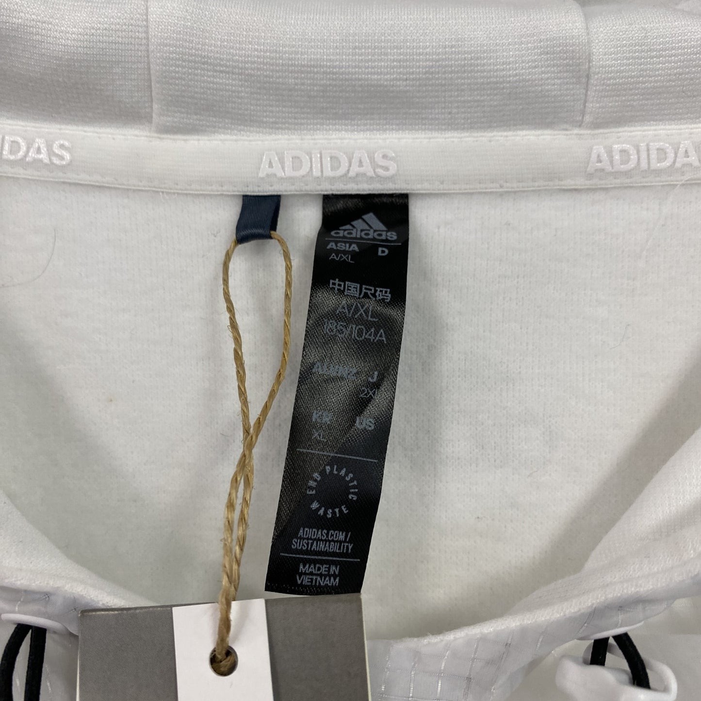 adidas　アディダス　COLD.RDY　長袖プルオーバーパーカー/フーディー　白　ホワイト　2XLサイズ